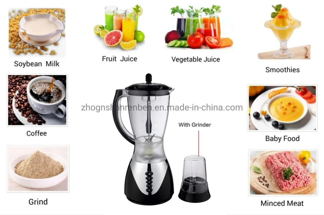 1731 Multi Function Electric Blender with Electroplate Housing Could Be Customized